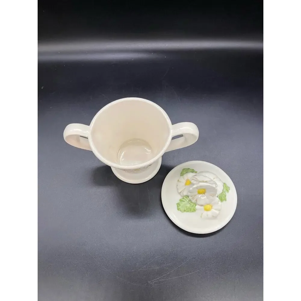 Vintage Metlox Sculptured Daisy Poppytrail Sugar Bowl with Lid